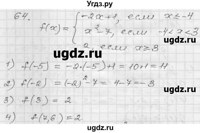ГДЗ (Решебник) по алгебре 9 класс (дидактические материалы) Мерзляк А.Г. / вариант 1 / 64