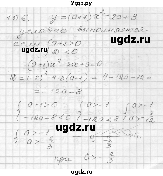 ГДЗ (Решебник) по алгебре 9 класс (дидактические материалы) Мерзляк А.Г. / вариант 2 / 106