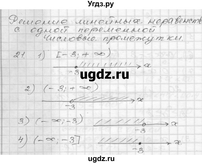 ГДЗ (Решебник) по алгебре 9 класс (дидактические материалы) Мерзляк А.Г. / вариант 2 / 21