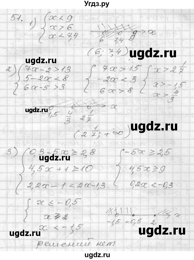 ГДЗ (Решебник) по алгебре 9 класс (дидактические материалы) Мерзляк А.Г. / вариант 2 / 51