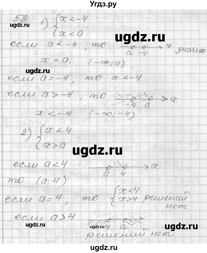 ГДЗ (Решебник) по алгебре 9 класс (дидактические материалы) Мерзляк А.Г. / вариант 2 / 58
