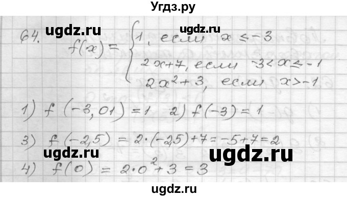 ГДЗ (Решебник) по алгебре 9 класс (дидактические материалы) Мерзляк А.Г. / вариант 2 / 64
