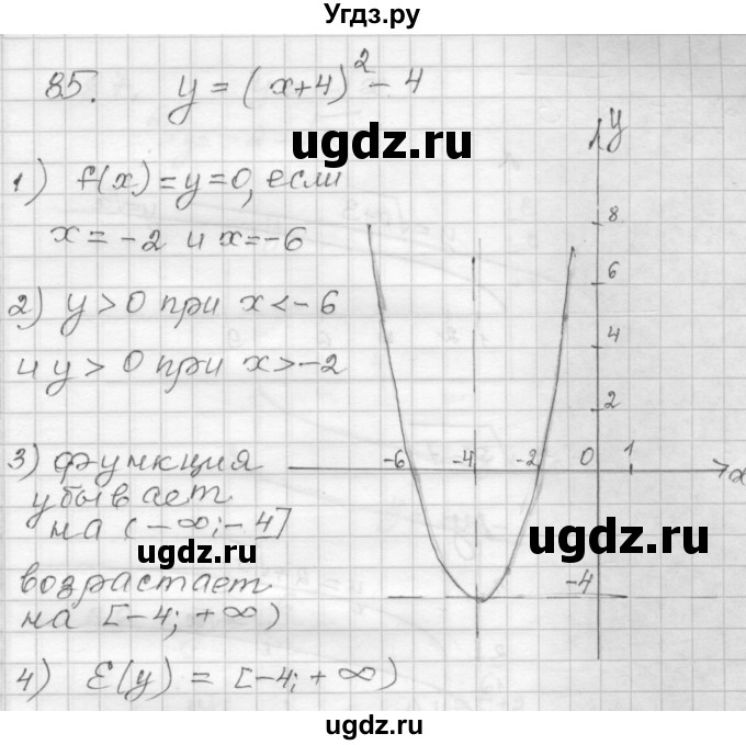 ГДЗ (Решебник) по алгебре 9 класс (дидактические материалы) Мерзляк А.Г. / вариант 2 / 85