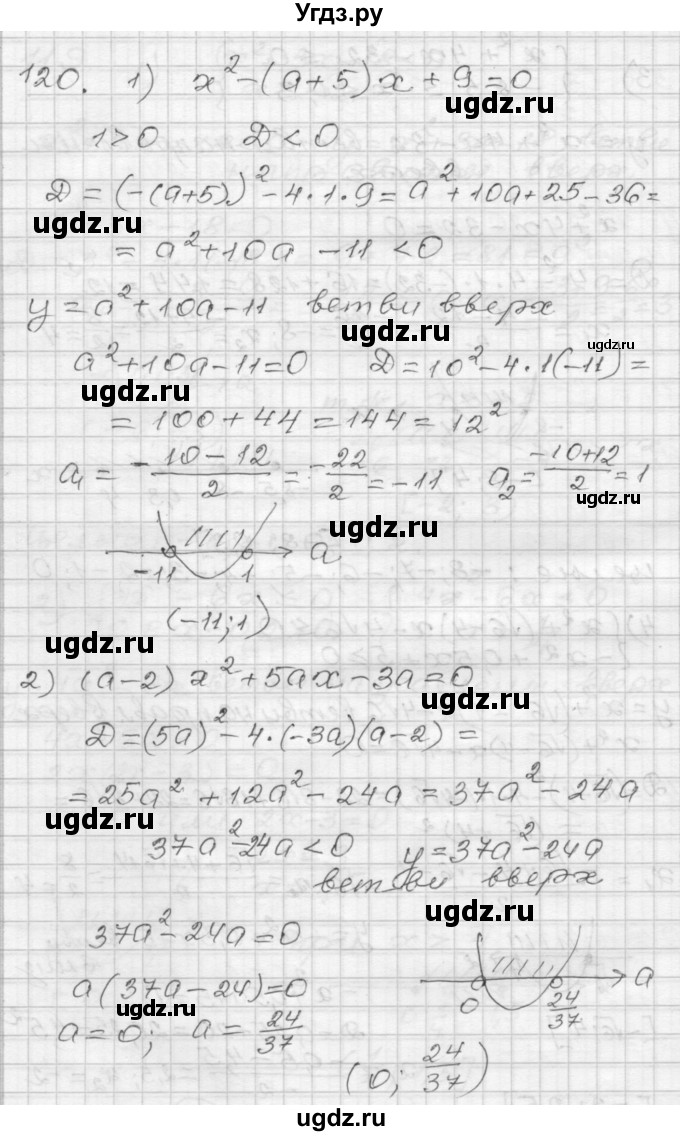 ГДЗ (Решебник) по алгебре 9 класс (дидактические материалы) Мерзляк А.Г. / вариант 3 / 120
