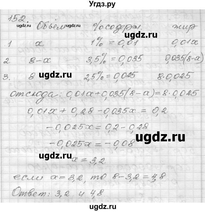 ГДЗ (Решебник) по алгебре 9 класс (дидактические материалы) Мерзляк А.Г. / вариант 3 / 152