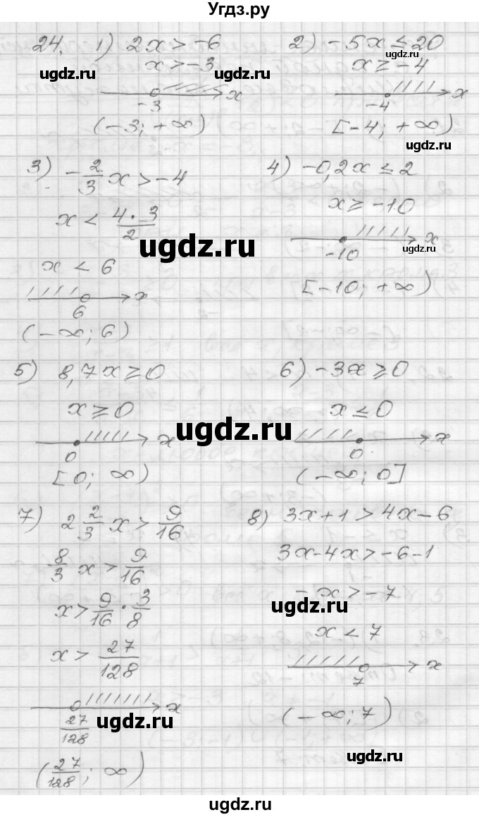 ГДЗ (Решебник) по алгебре 9 класс (дидактические материалы) Мерзляк А.Г. / вариант 3 / 24