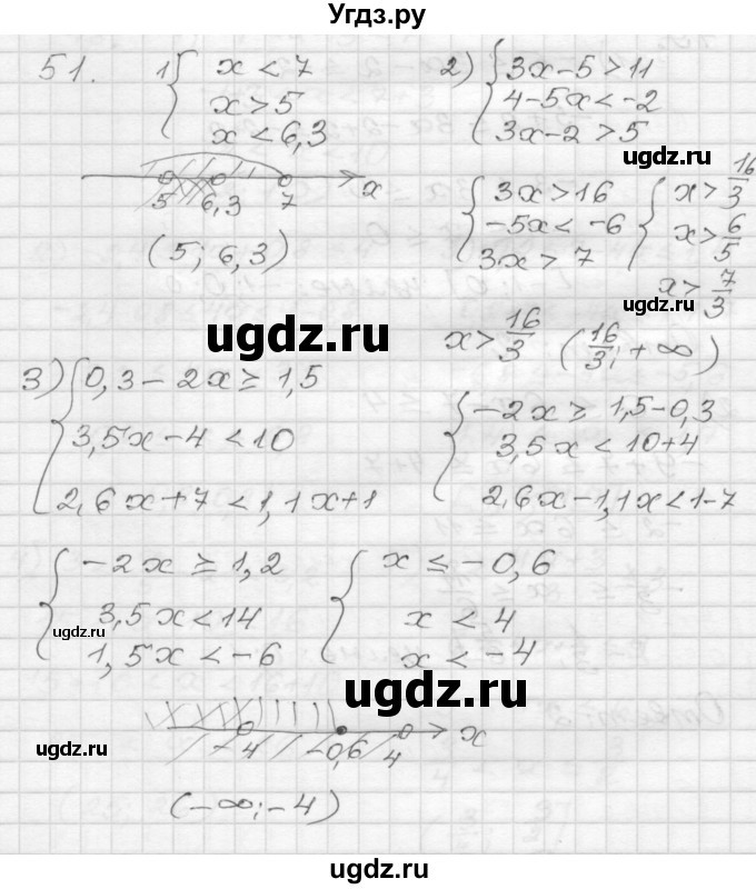 ГДЗ (Решебник) по алгебре 9 класс (дидактические материалы) Мерзляк А.Г. / вариант 3 / 51