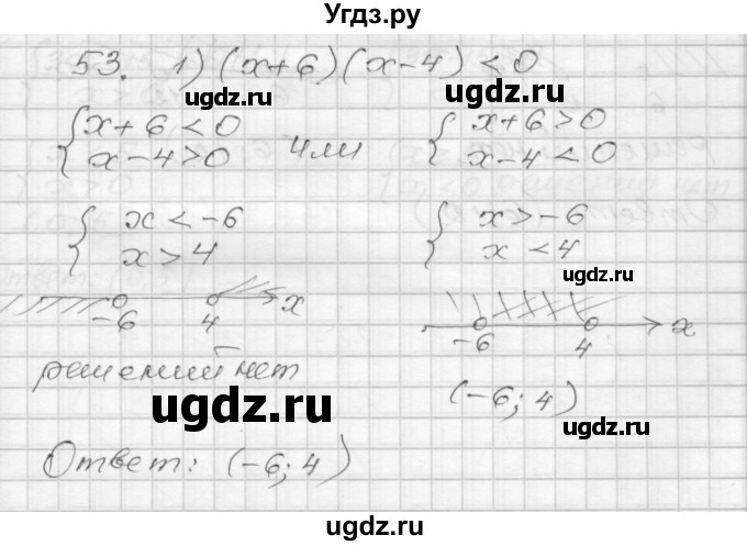 ГДЗ (Решебник) по алгебре 9 класс (дидактические материалы) Мерзляк А.Г. / вариант 3 / 53