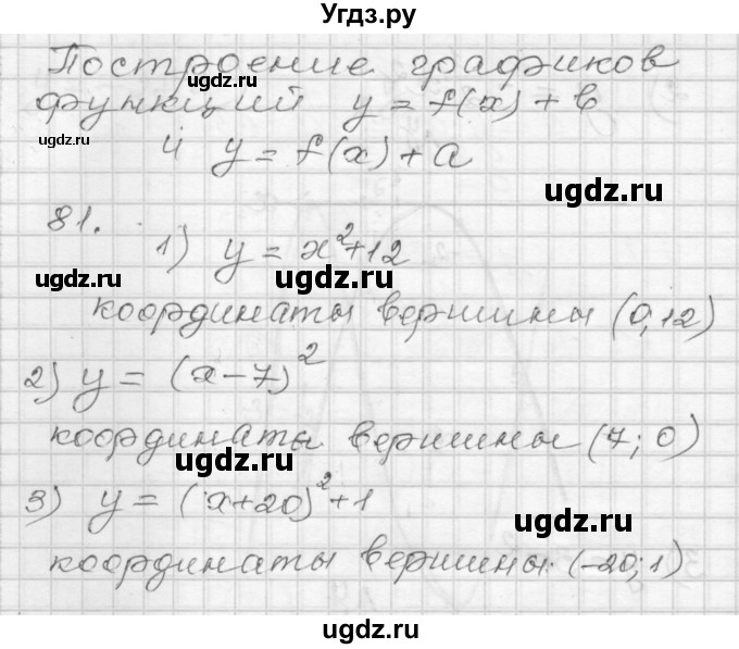 ГДЗ (Решебник) по алгебре 9 класс (дидактические материалы) Мерзляк А.Г. / вариант 3 / 81