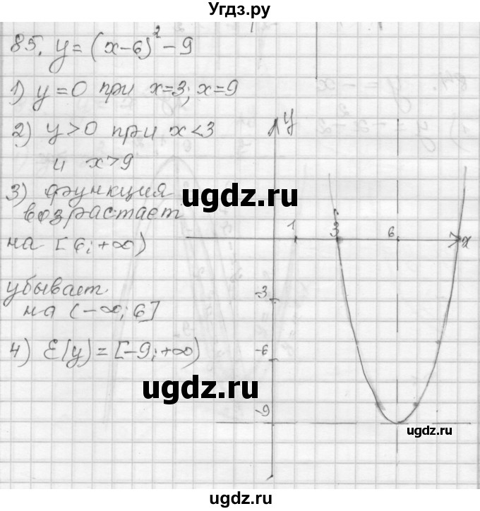 ГДЗ (Решебник) по алгебре 9 класс (дидактические материалы) Мерзляк А.Г. / вариант 3 / 85