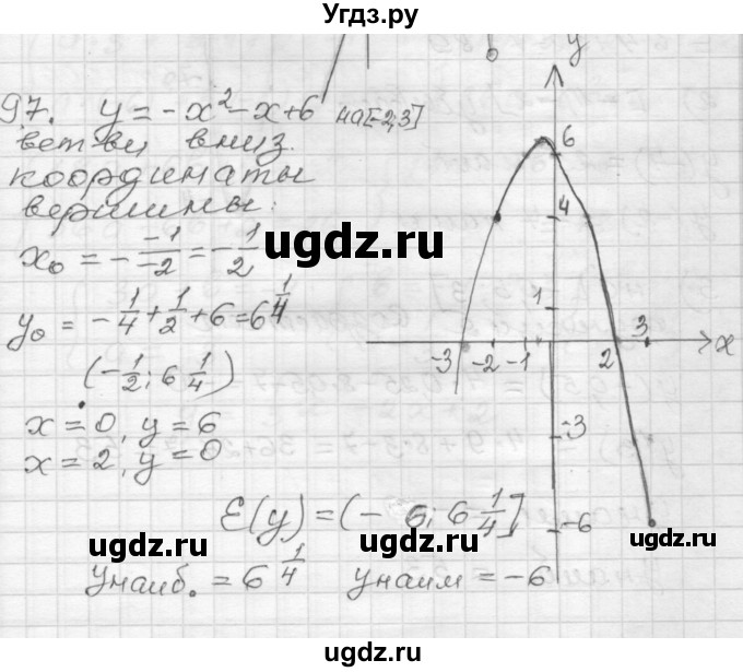 ГДЗ (Решебник) по алгебре 9 класс (дидактические материалы) Мерзляк А.Г. / вариант 3 / 97