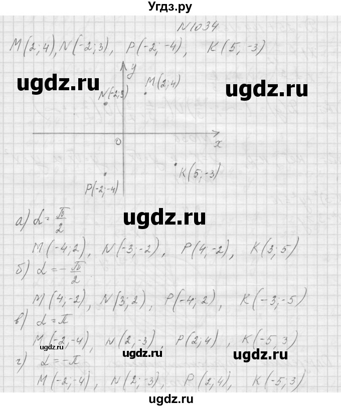ГДЗ (Решебник к учебнику 2015) по алгебре 9 класс Макарычев Ю.Н. / упражнение / 1034