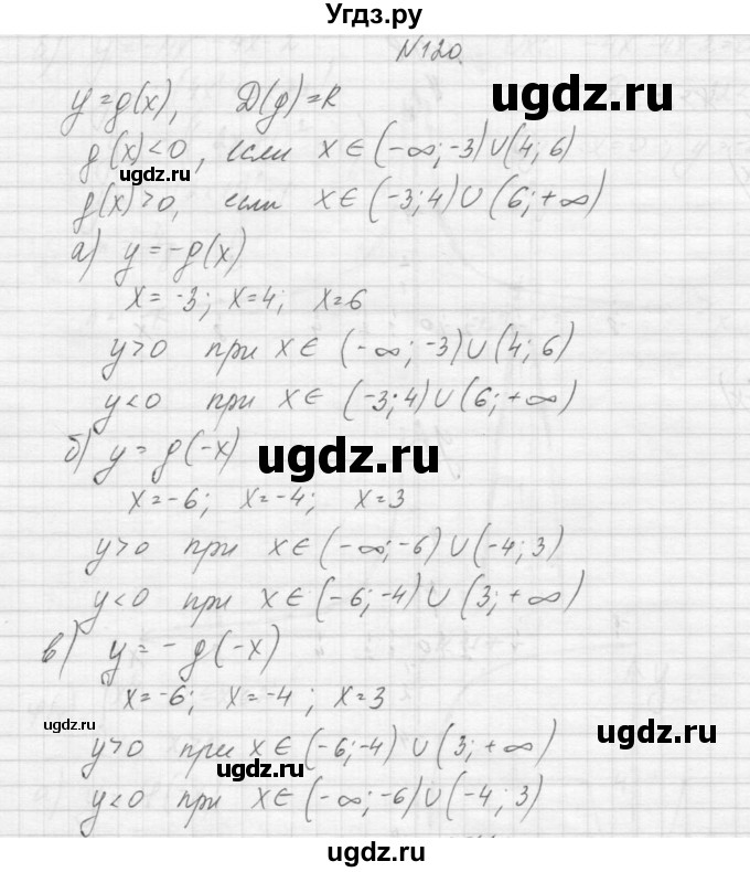 ГДЗ (Решебник к учебнику 2015) по алгебре 9 класс Макарычев Ю.Н. / упражнение / 120