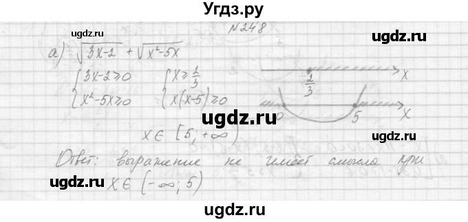 ГДЗ (Решебник к учебнику 2015) по алгебре 9 класс Макарычев Ю.Н. / упражнение / 248