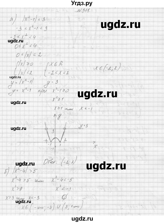 ГДЗ (Решебник к учебнику 2015) по алгебре 9 класс Макарычев Ю.Н. / упражнение / 311