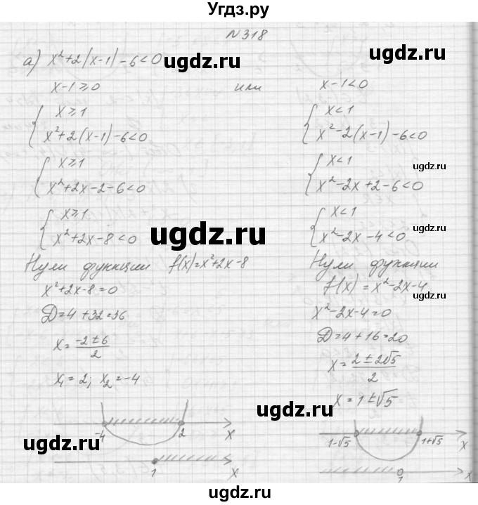 ГДЗ (Решебник к учебнику 2015) по алгебре 9 класс Макарычев Ю.Н. / упражнение / 318