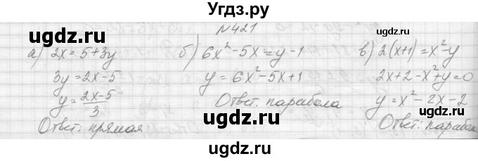 ГДЗ (Решебник к учебнику 2015) по алгебре 9 класс Макарычев Ю.Н. / упражнение / 421