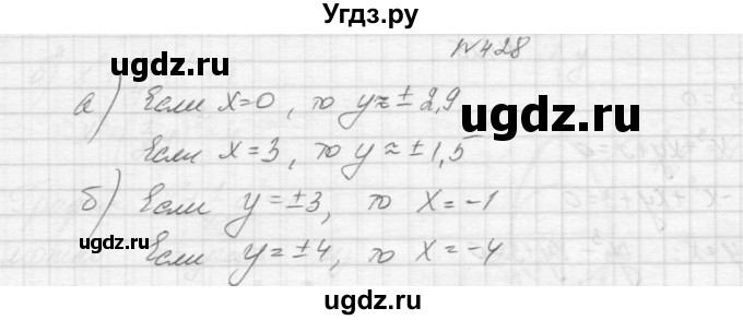 ГДЗ (Решебник к учебнику 2015) по алгебре 9 класс Макарычев Ю.Н. / упражнение / 428