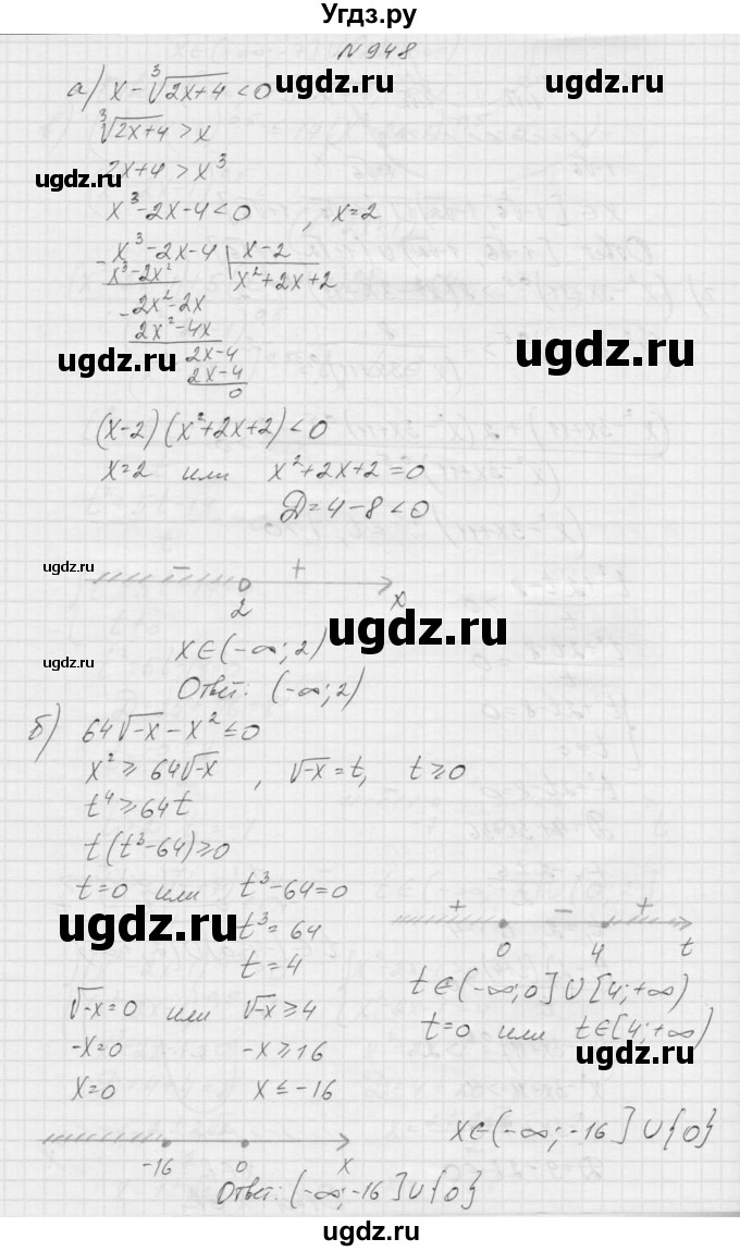 ГДЗ (Решебник к учебнику 2015) по алгебре 9 класс Макарычев Ю.Н. / упражнение / 948