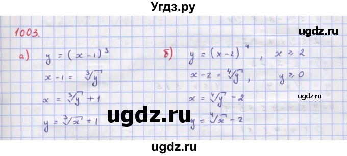ГДЗ (Решебник к учебнику 2018) по алгебре 9 класс Макарычев Ю.Н. / упражнение / 1003