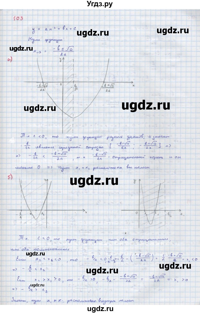 ГДЗ (Решебник к учебнику 2018) по алгебре 9 класс Макарычев Ю.Н. / упражнение / 103
