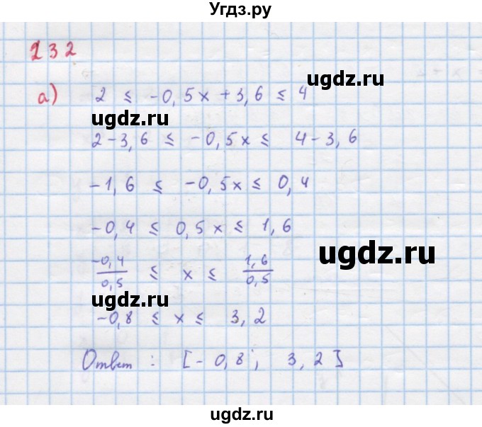 ГДЗ (Решебник к учебнику 2018) по алгебре 9 класс Макарычев Ю.Н. / упражнение / 232