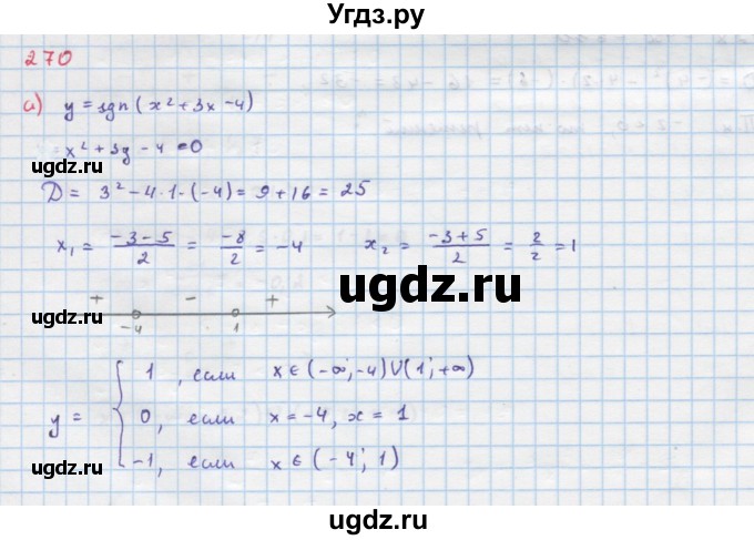 ГДЗ (Решебник к учебнику 2018) по алгебре 9 класс Макарычев Ю.Н. / упражнение / 270