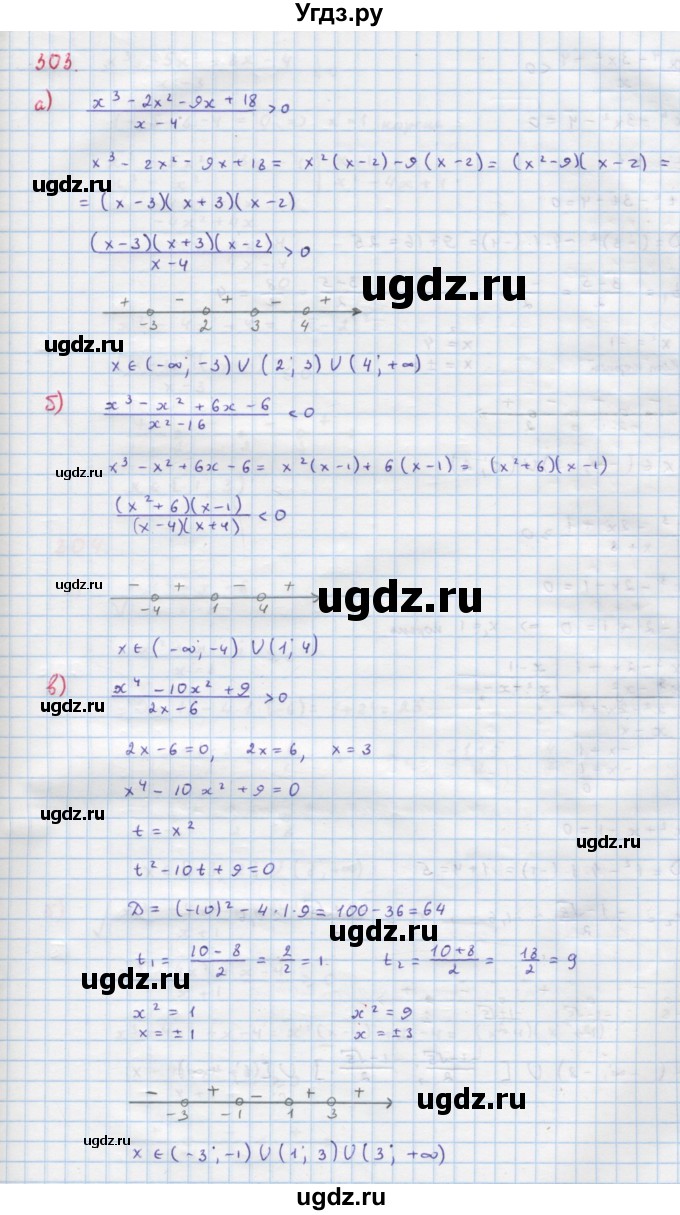 ГДЗ (Решебник к учебнику 2018) по алгебре 9 класс Макарычев Ю.Н. / упражнение / 303