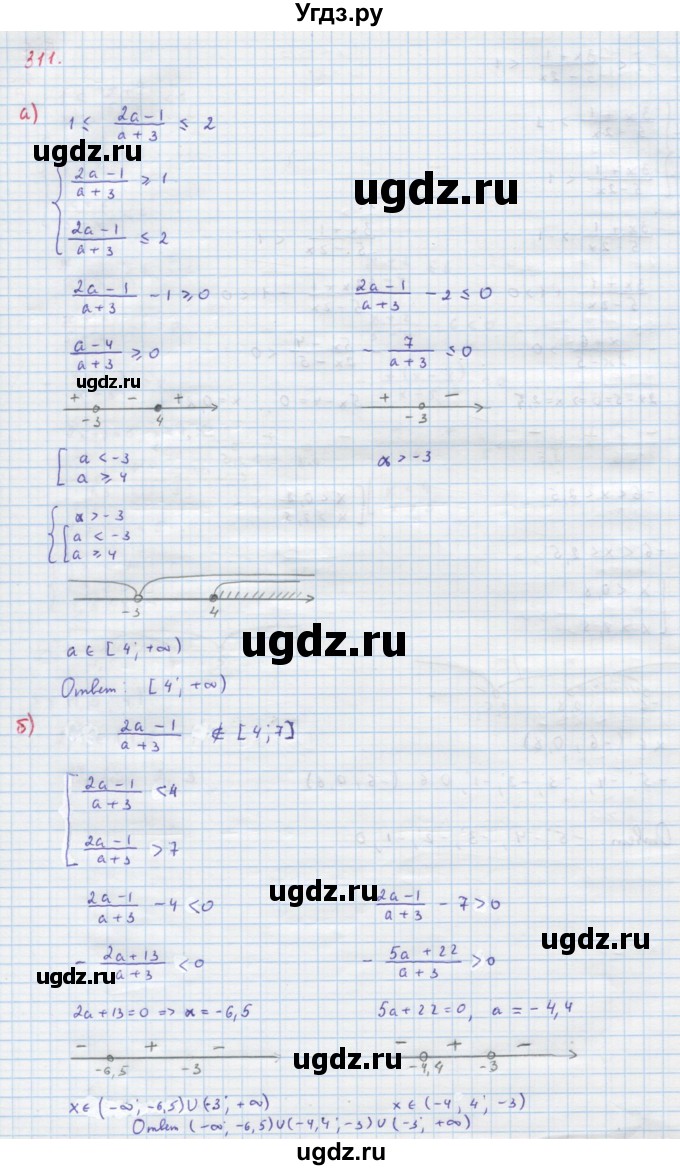 ГДЗ (Решебник к учебнику 2018) по алгебре 9 класс Макарычев Ю.Н. / упражнение / 311