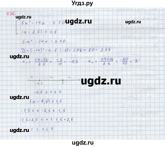 ГДЗ (Решебник к учебнику 2018) по алгебре 9 класс Макарычев Ю.Н. / упражнение / 436