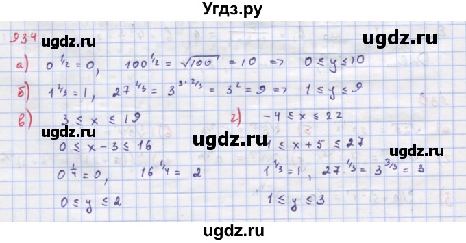 ГДЗ (Решебник к учебнику 2018) по алгебре 9 класс Макарычев Ю.Н. / упражнение / 934