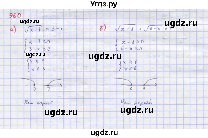ГДЗ (Решебник к учебнику 2018) по алгебре 9 класс Макарычев Ю.Н. / упражнение / 960