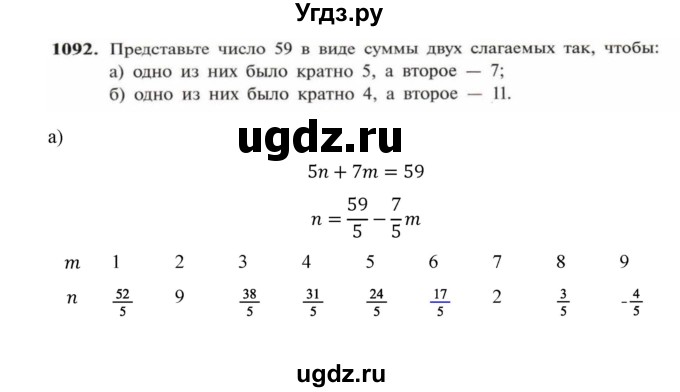 ГДЗ (Решебник к учебнику 2022) по алгебре 9 класс Макарычев Ю.Н. / упражнение / 1092