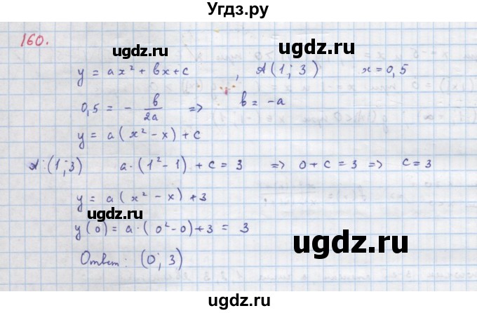 ГДЗ (Решебник к учебнику 2022) по алгебре 9 класс Макарычев Ю.Н. / упражнение / 160