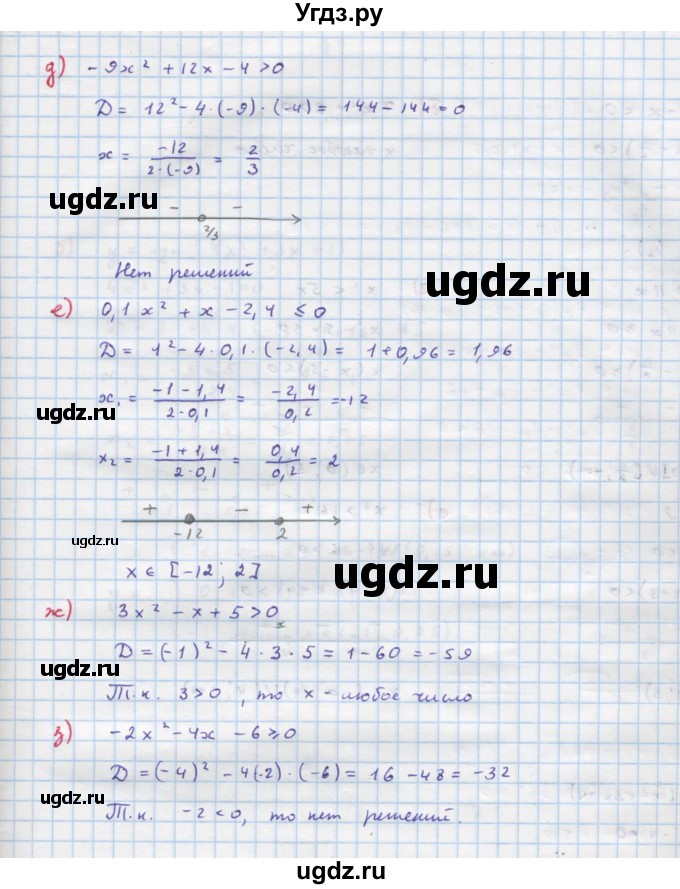 ГДЗ (Решебник к учебнику 2022) по алгебре 9 класс Макарычев Ю.Н. / упражнение / 268(продолжение 2)