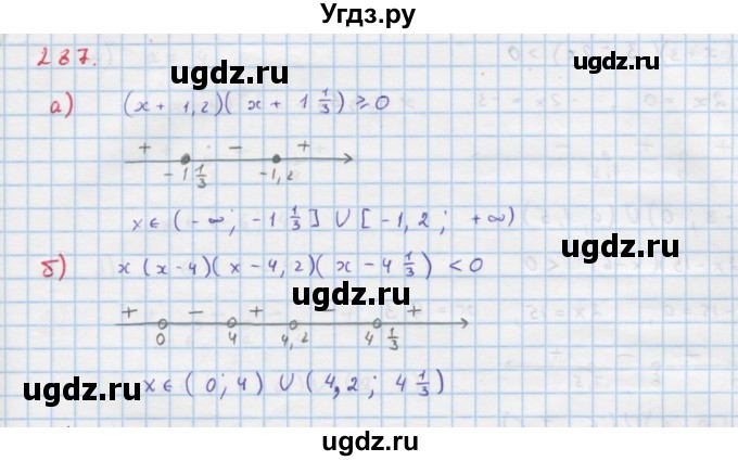 ГДЗ (Решебник к учебнику 2022) по алгебре 9 класс Макарычев Ю.Н. / упражнение / 287