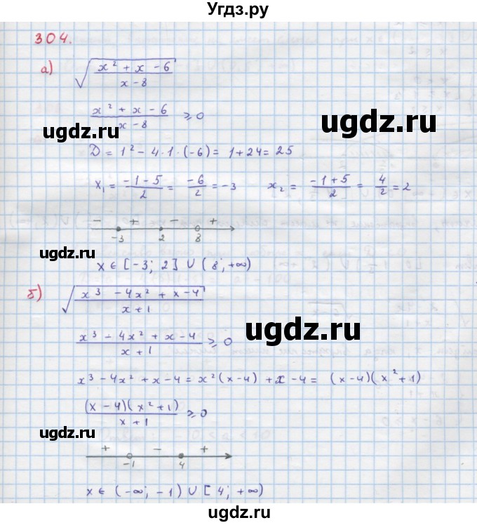 ГДЗ (Решебник к учебнику 2022) по алгебре 9 класс Макарычев Ю.Н. / упражнение / 304