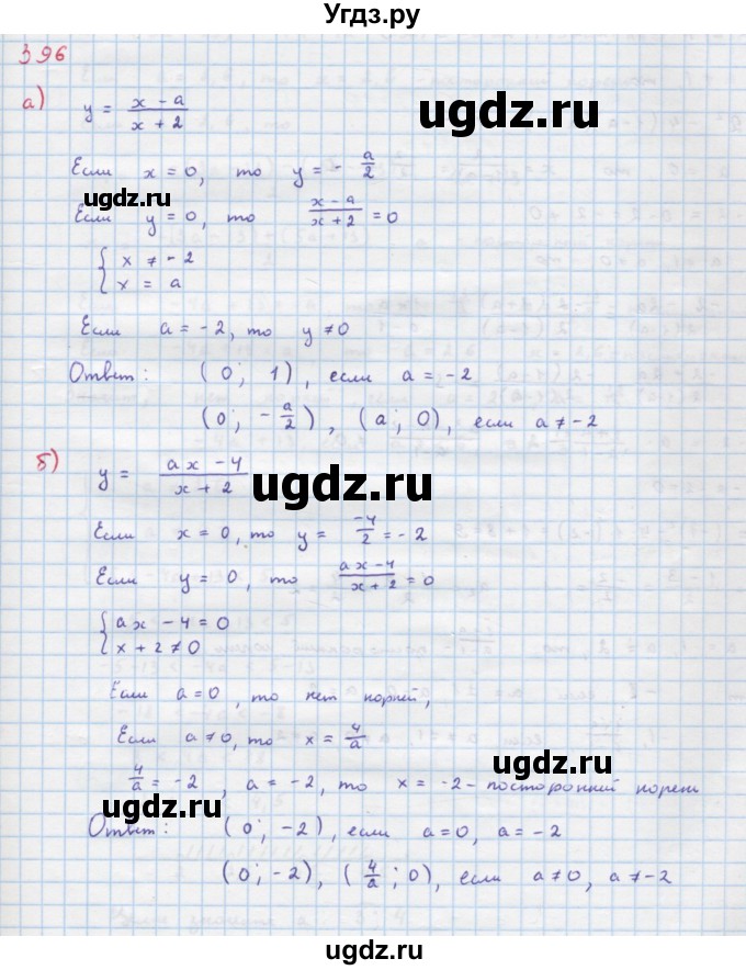ГДЗ (Решебник к учебнику 2022) по алгебре 9 класс Макарычев Ю.Н. / упражнение / 396