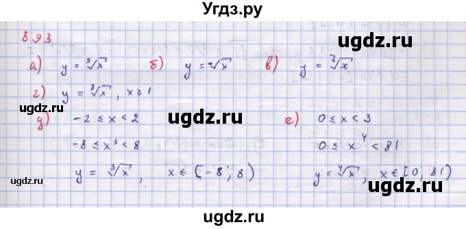 ГДЗ (Решебник к учебнику 2022) по алгебре 9 класс Макарычев Ю.Н. / упражнение / 893