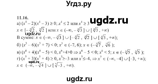 ГДЗ (Решебник №2) по алгебре 8 класс (задачник) Галицкий М.Л. / § 11 / 11.16