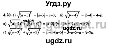 ГДЗ (Решебник №2) по алгебре 8 класс (задачник) Галицкий М.Л. / § 4 / 4.20