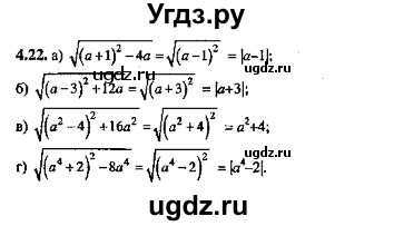 ГДЗ (Решебник №2) по алгебре 8 класс (задачник) Галицкий М.Л. / § 4 / 4.22