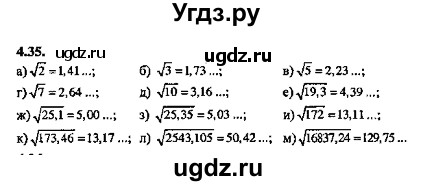 ГДЗ (Решебник №2) по алгебре 8 класс (задачник) Галицкий М.Л. / § 4 / 4.35