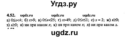 ГДЗ (Решебник №2) по алгебре 8 класс (задачник) Галицкий М.Л. / § 4 / 4.52