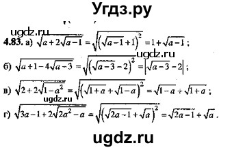 ГДЗ (Решебник №2) по алгебре 8 класс (задачник) Галицкий М.Л. / § 4 / 4.83