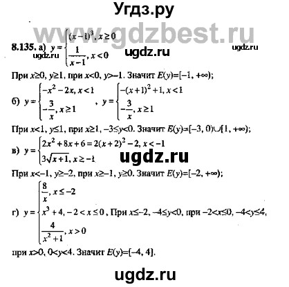 ГДЗ (Решебник №2) по алгебре 8 класс (задачник) Галицкий М.Л. / § 8 / 8.135