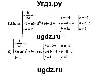 ГДЗ (Решебник №2) по алгебре 8 класс (задачник) Галицкий М.Л. / § 8 / 8.16