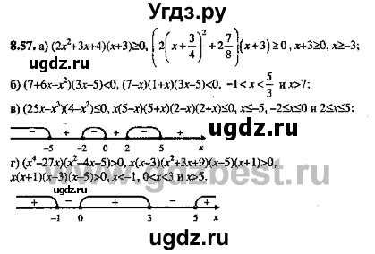 ГДЗ (Решебник №2) по алгебре 8 класс (задачник) Галицкий М.Л. / § 8 / 8.57