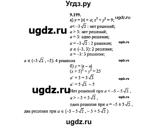 ГДЗ (Решебник №2) по алгебре 8 класс (задачник) Галицкий М.Л. / § 9 / 9.199