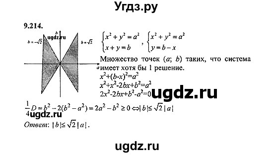 ГДЗ (Решебник №2) по алгебре 8 класс (задачник) Галицкий М.Л. / § 9 / 9.214